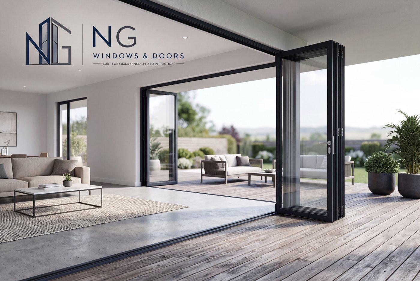 Folding Patio Doors by NG Windows and Doors