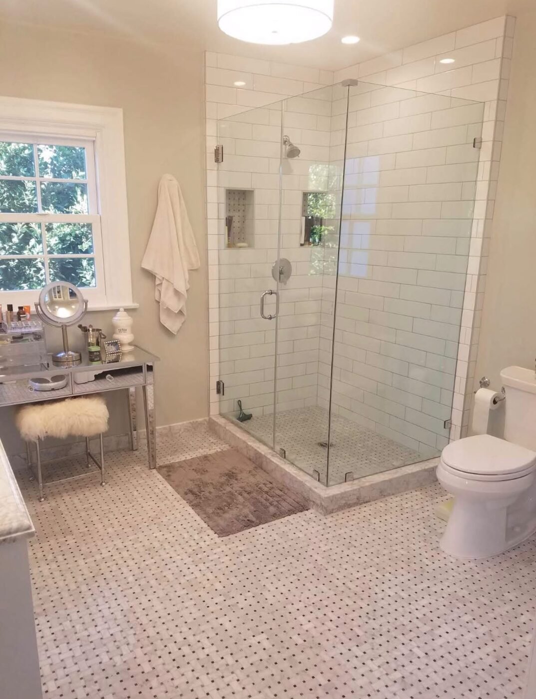 Frameless shower glass enclosure by NG Windows and Doors